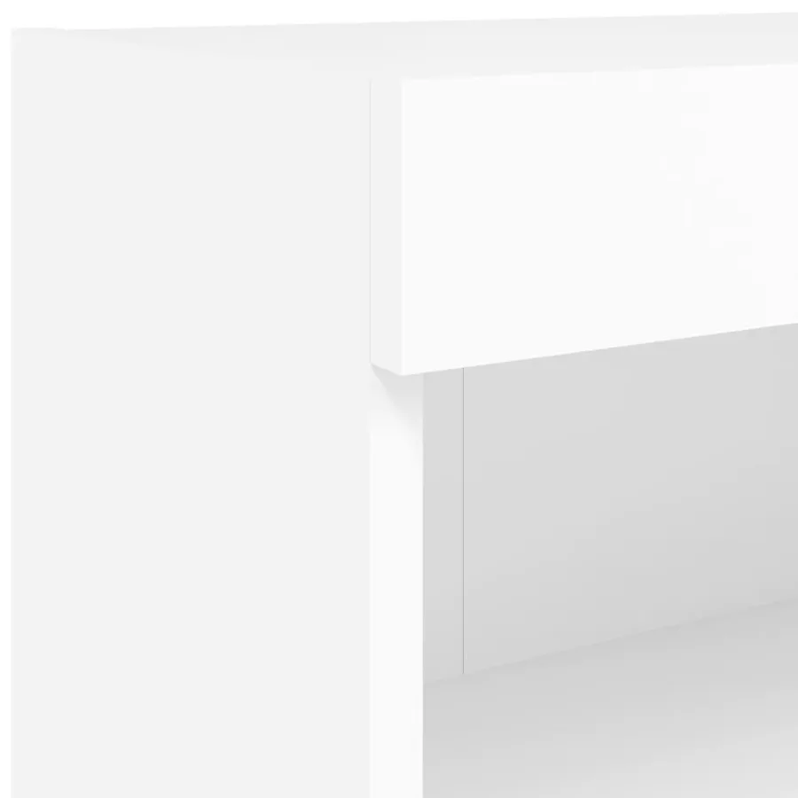 Unités murales TV avec LED 6 pcs blanc bois d'ingénierie - 13