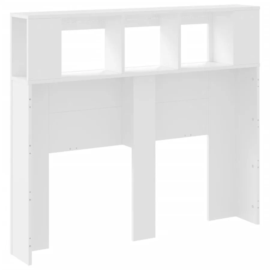 Tête de lit à LED blanc 120x18,5x103,5 cm bois d'ingénierie - 6