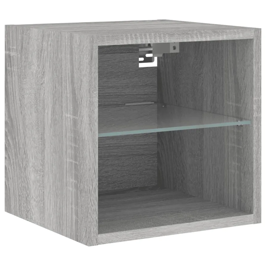 Unités murales TV avec LED 6 pcs gris sonoma bois d'ingénierie - 10