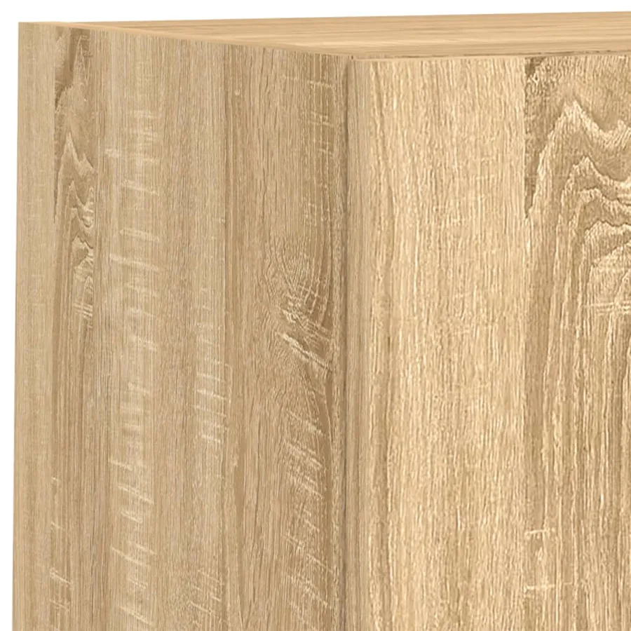 Unités murales TV avec LED 6 pcs chêne sonoma bois d'ingénierie - 13