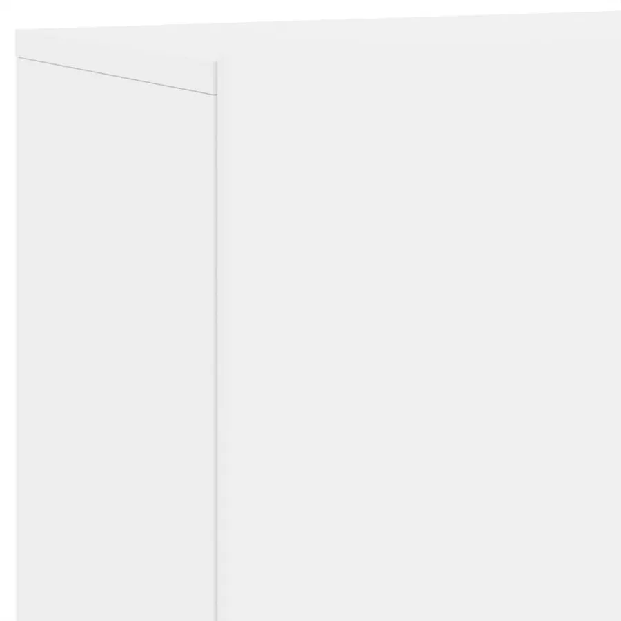 Unités murales TV 5 pcs blanc bois d'ingénierie - 11