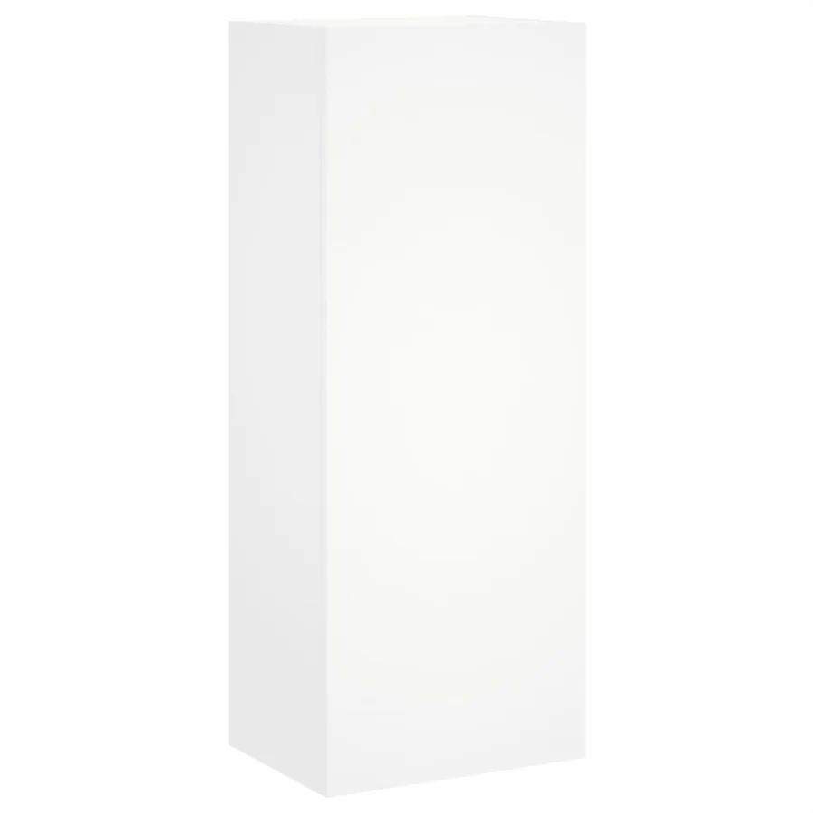 Unités murales TV 5 pcs blanc bois d'ingénierie - 8