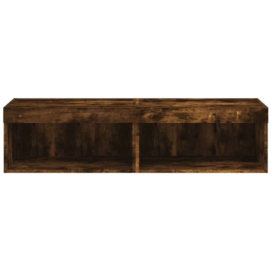 Meubles TV avec lumières LED 2 pcs chêne fumé 60x30x30 cm - 8