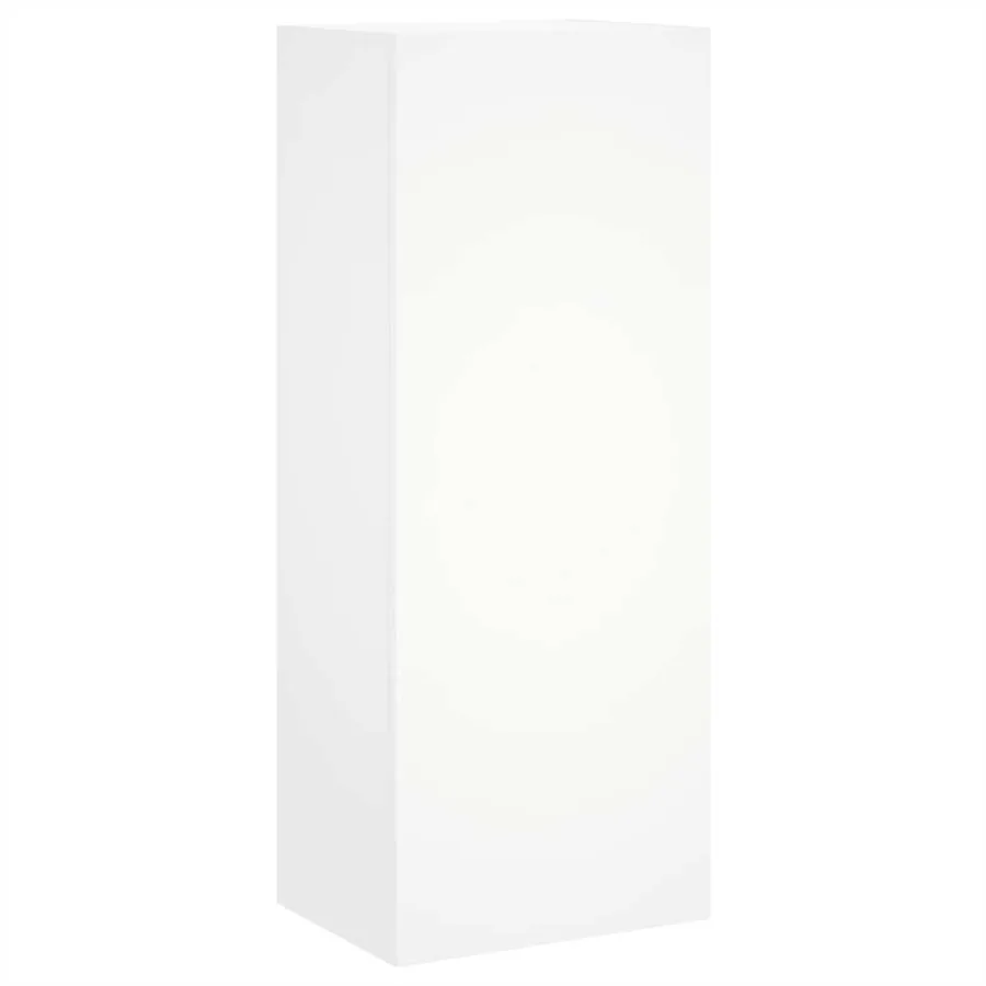 Unités murales TV 4 pcs blanc bois d'ingénierie - 8