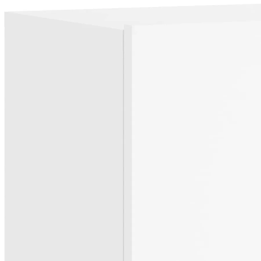 Unités murales TV 4 pcs blanc bois d'ingénierie - 9