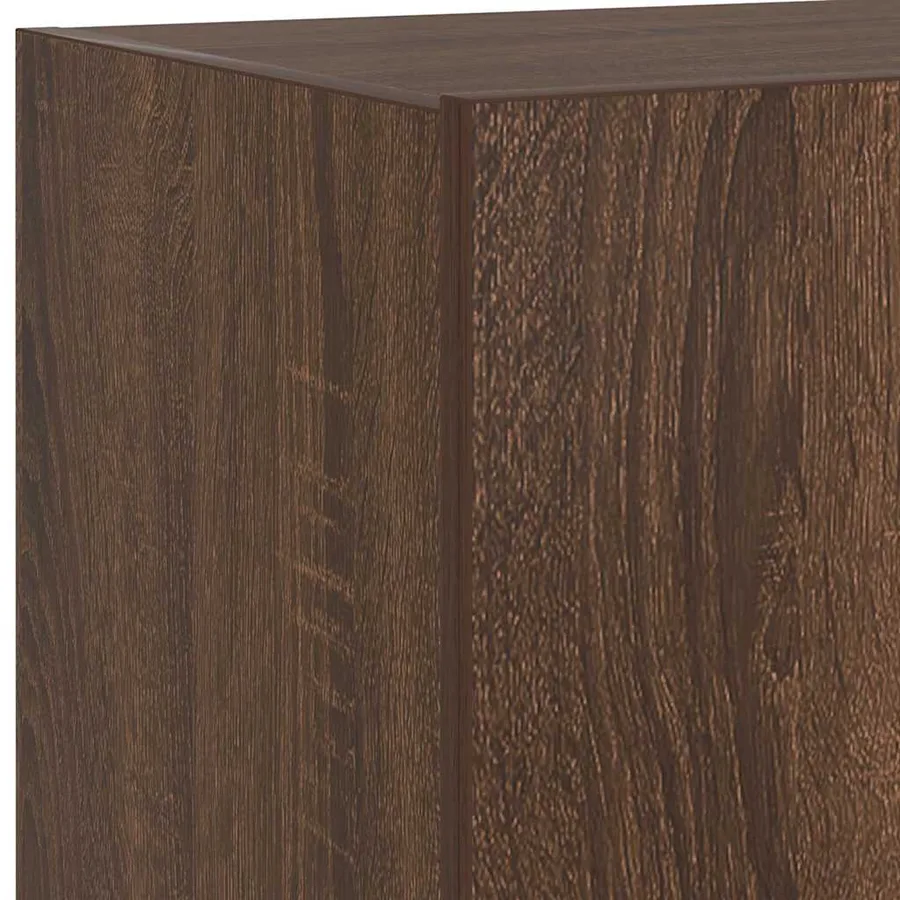 Meuble TV mural avec lumières LED chêne marron 60x35x31 cm - 11