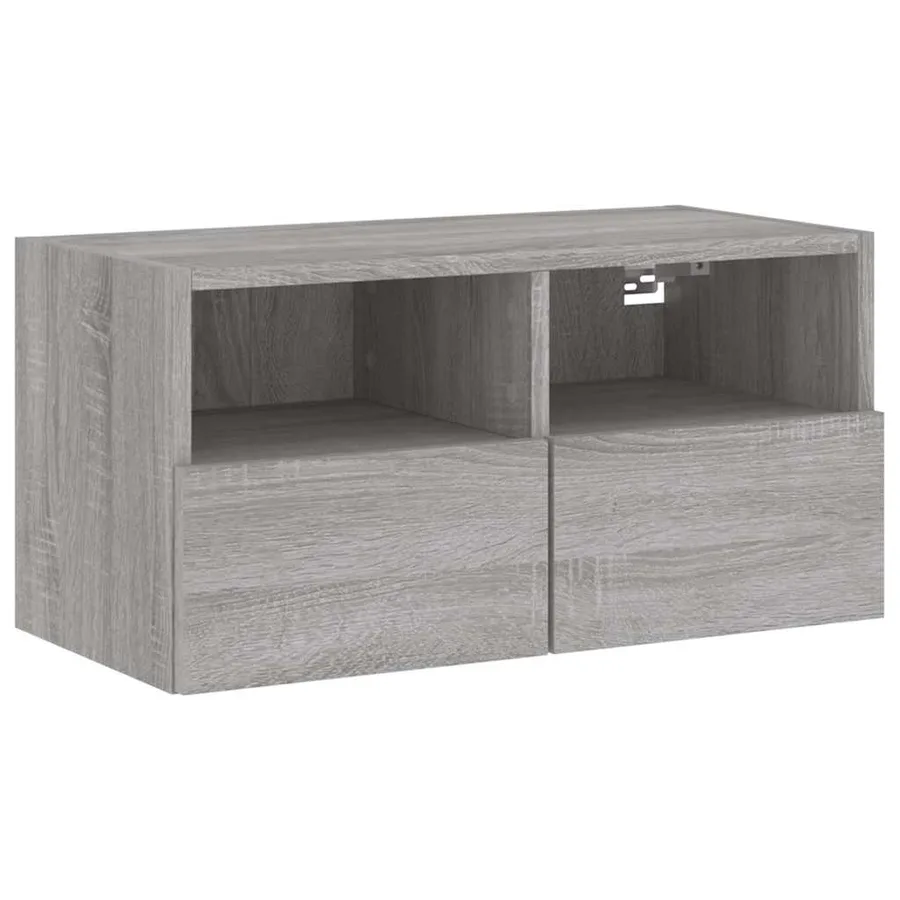 Unités murales TV 4 pcs sonoma gris bois d'ingénierie - 7