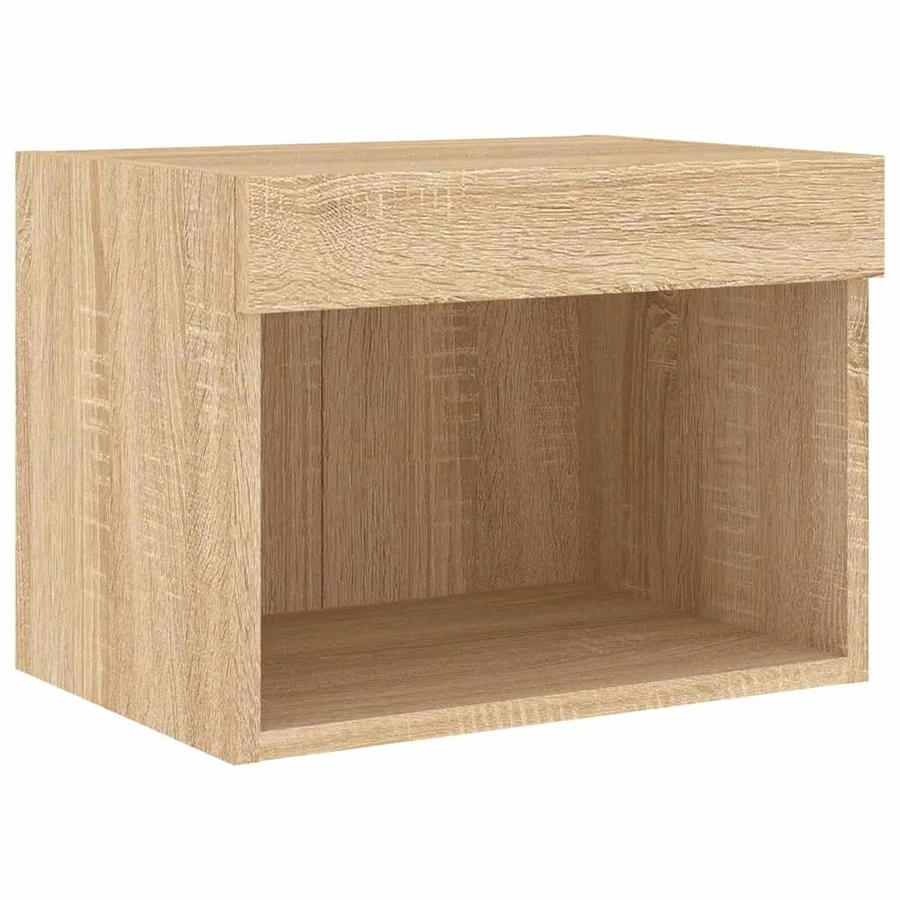 Ensemble de meubles TV muraux 7pcs et lumières LED chêne sonoma - 8