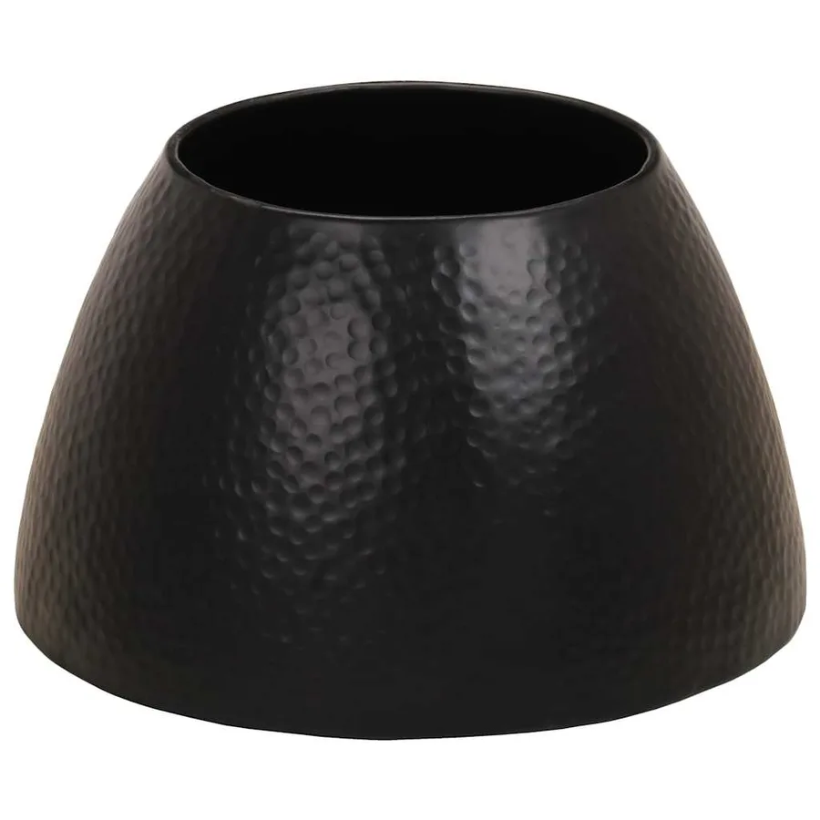 Table basse martelée en aluminium Ø 50x30 cm noir - 3
