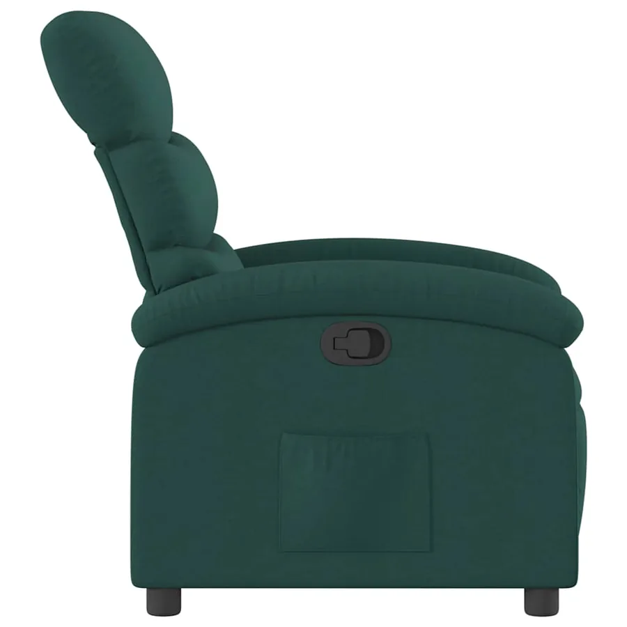Fauteuil inclinable Vert foncé Tissu - 5