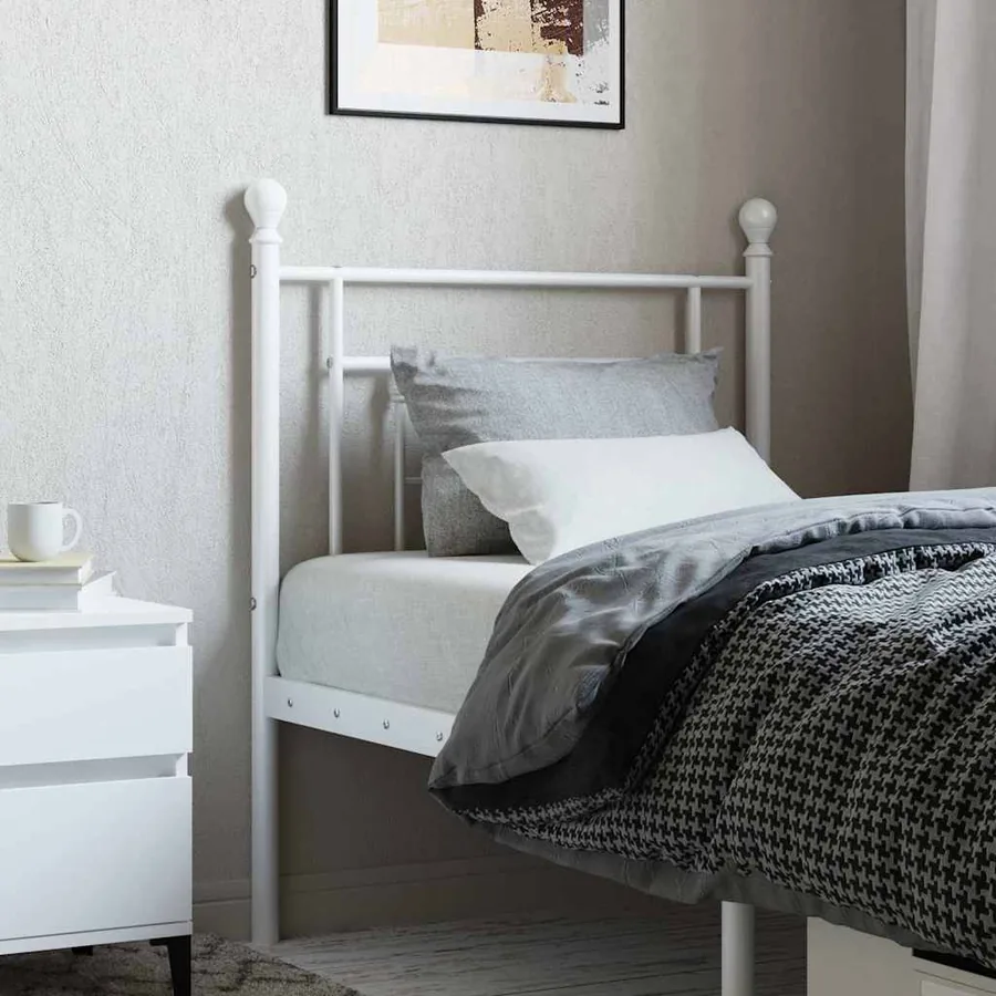 Tête de lit de remplacement métal blanc 75 cm