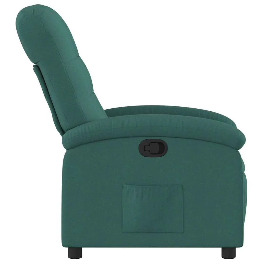 Fauteuil inclinable Vert foncé Tissu - 4
