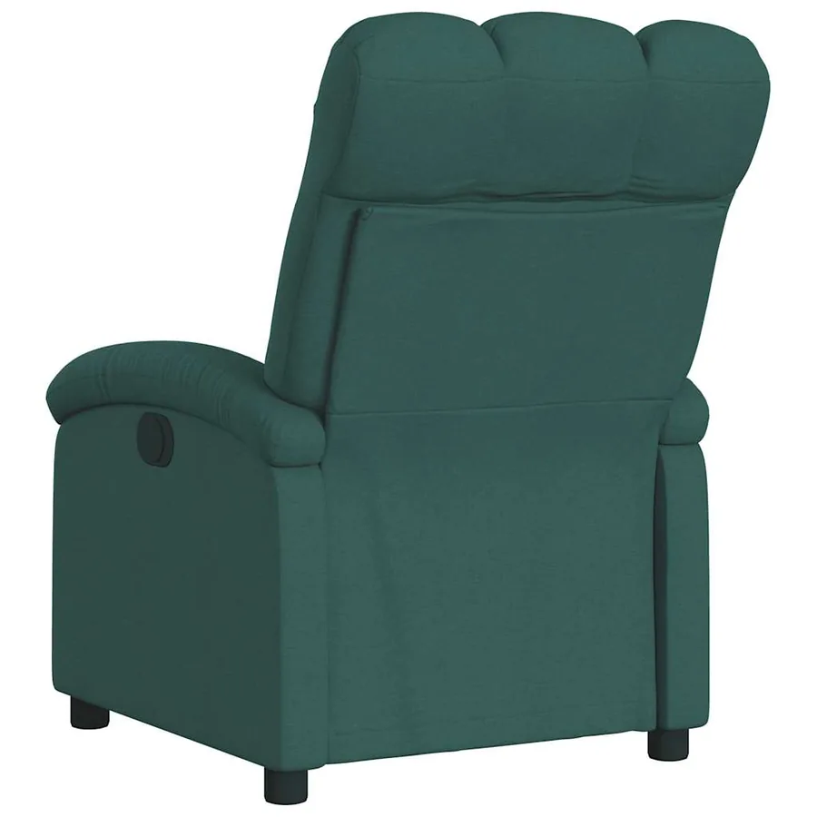 Fauteuil inclinable Vert foncé Tissu - 5