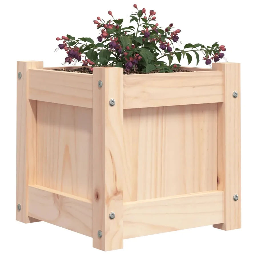 Jardinière 31x31x31 cm bois de pin massif - 4