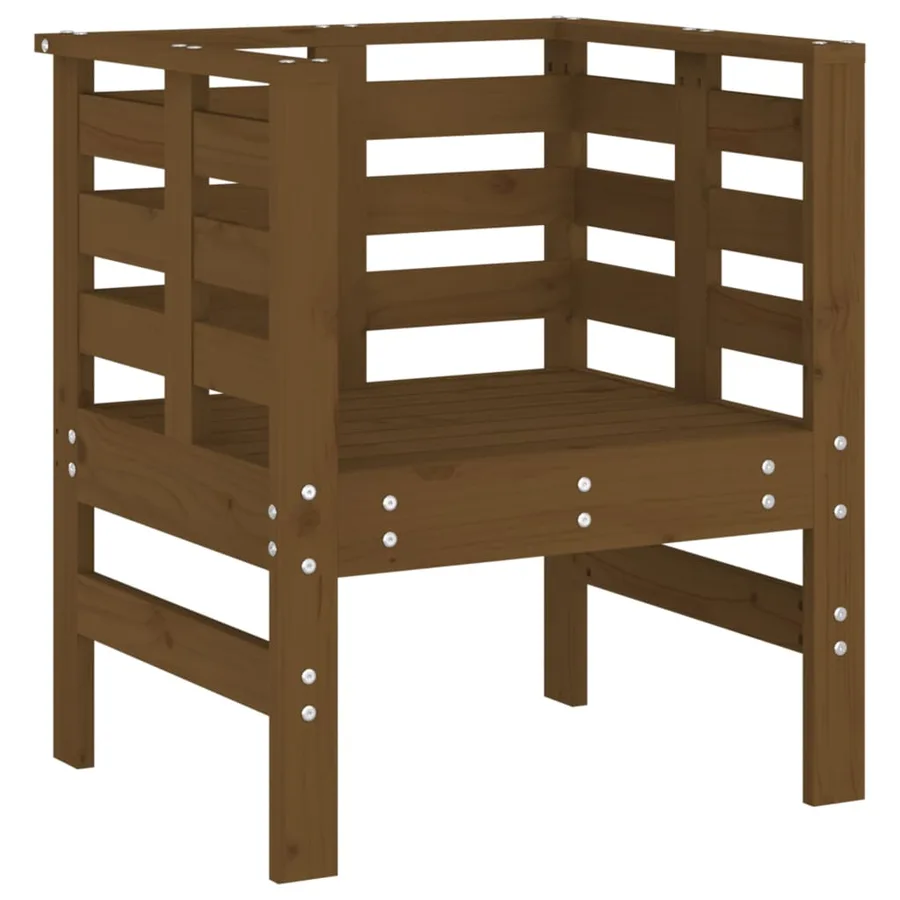 Chaises de jardin lot de 2 marron miel 61,5x53x71 cm pin massif - 4