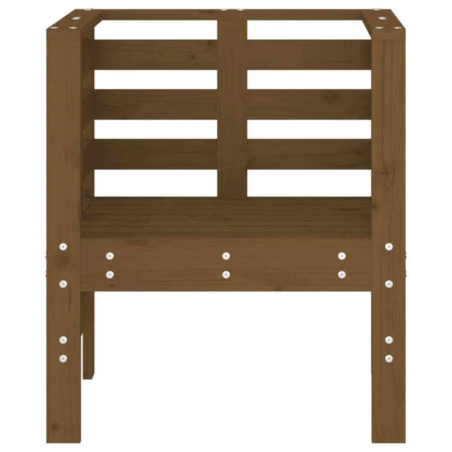 Chaises de jardin lot de 2 marron miel 61,5x53x71 cm pin massif - 5