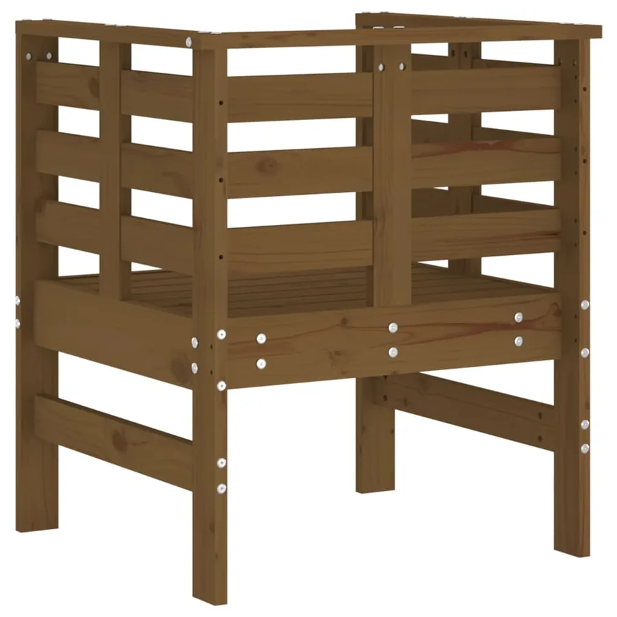 Chaises de jardin lot de 2 marron miel 61,5x53x71 cm pin massif - 7