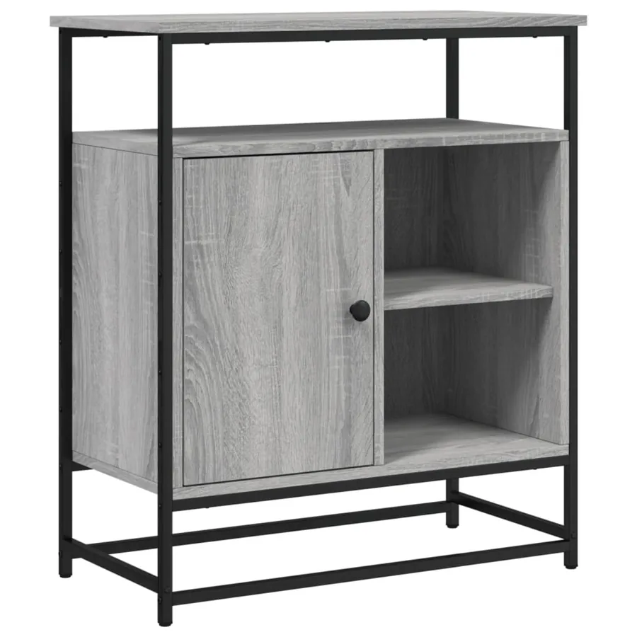 Buffet sonoma gris 69x35x80 cm bois d'ingénierie - 2