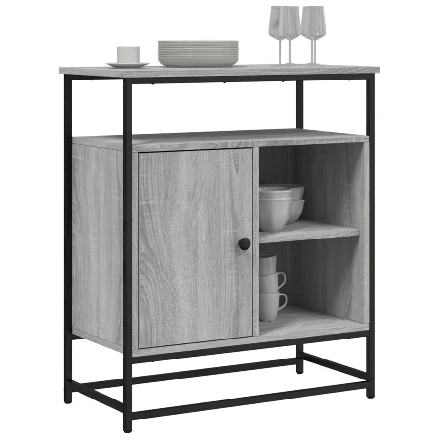 Buffet sonoma gris 69x35x80 cm bois d'ingénierie - 3