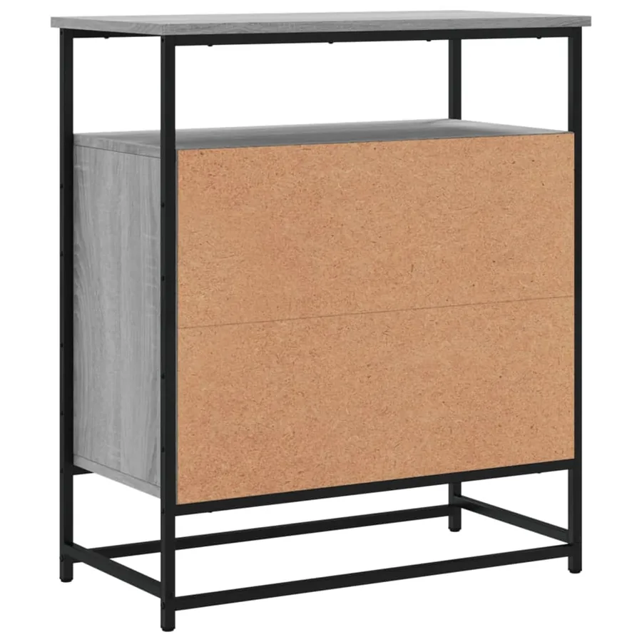 Buffet sonoma gris 69x35x80 cm bois d'ingénierie - 8