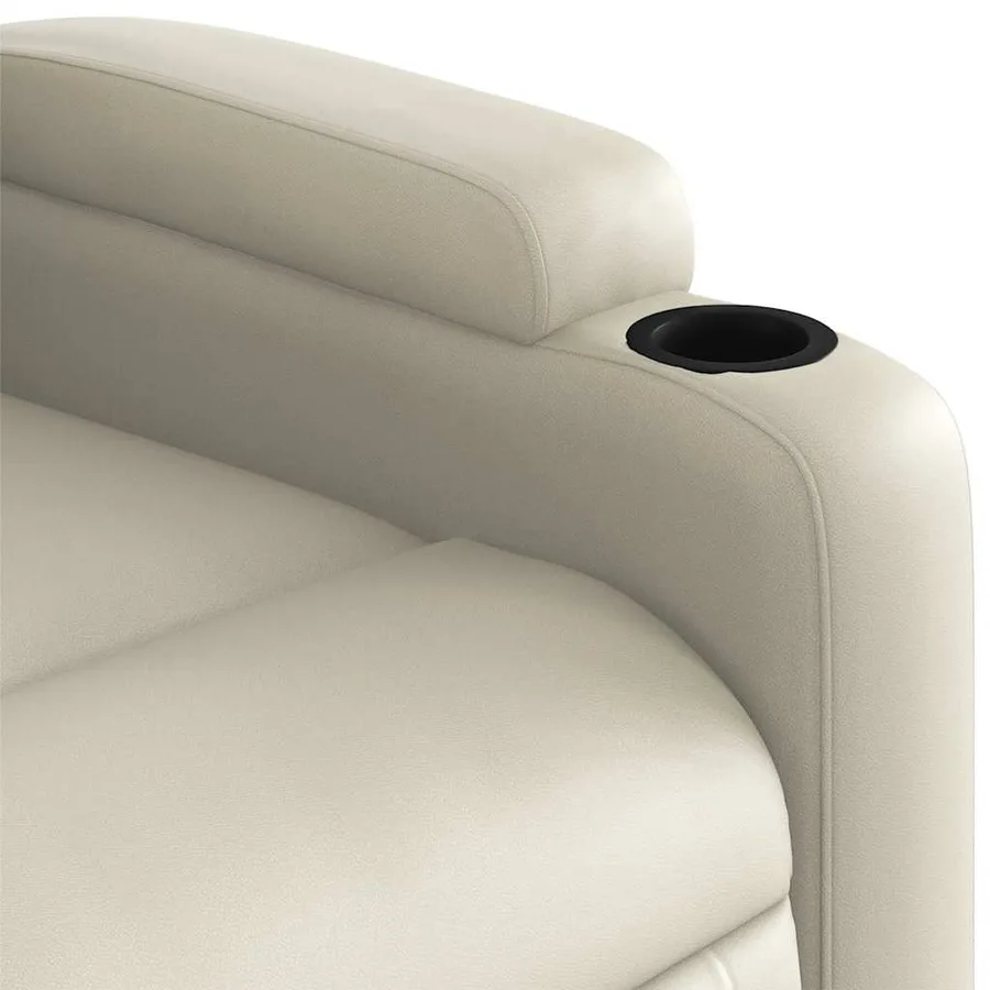 Fauteuil inclinable de massage Crème Similicuir - 10