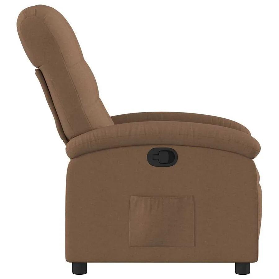 Fauteuil inclinable Marron Tissu - 4