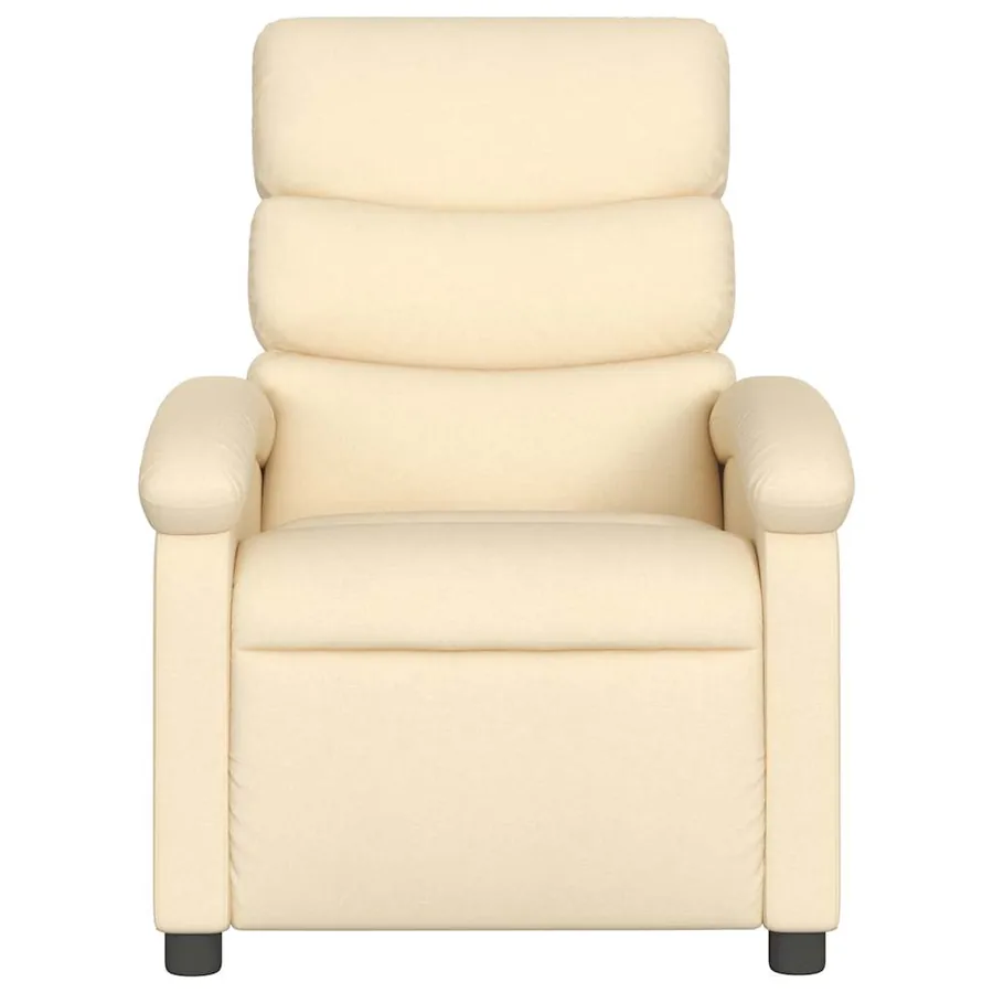 Fauteuil de massage inclinable Crème Tissu - 5