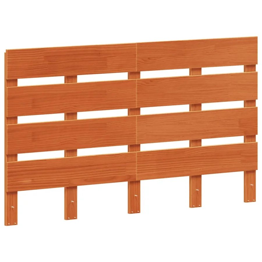 Tête de lit cire marron 135 cm bois massif de pin - 2