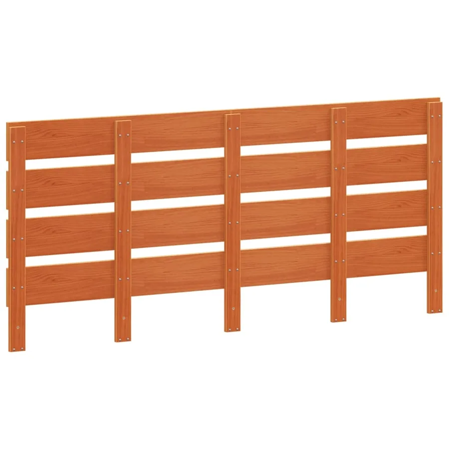Tête de lit cire marron 135 cm bois massif de pin - 5
