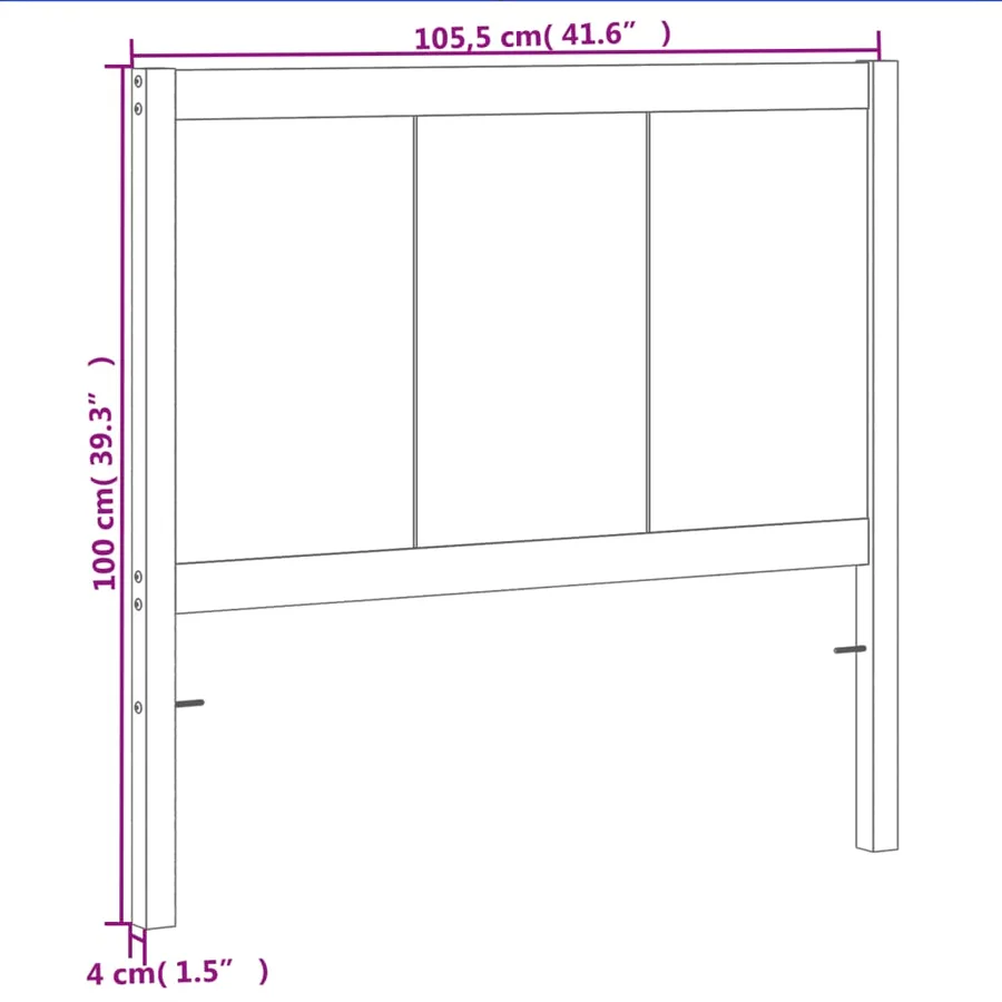 Tête de lit cire marron 100 cm bois massif de pin - 9