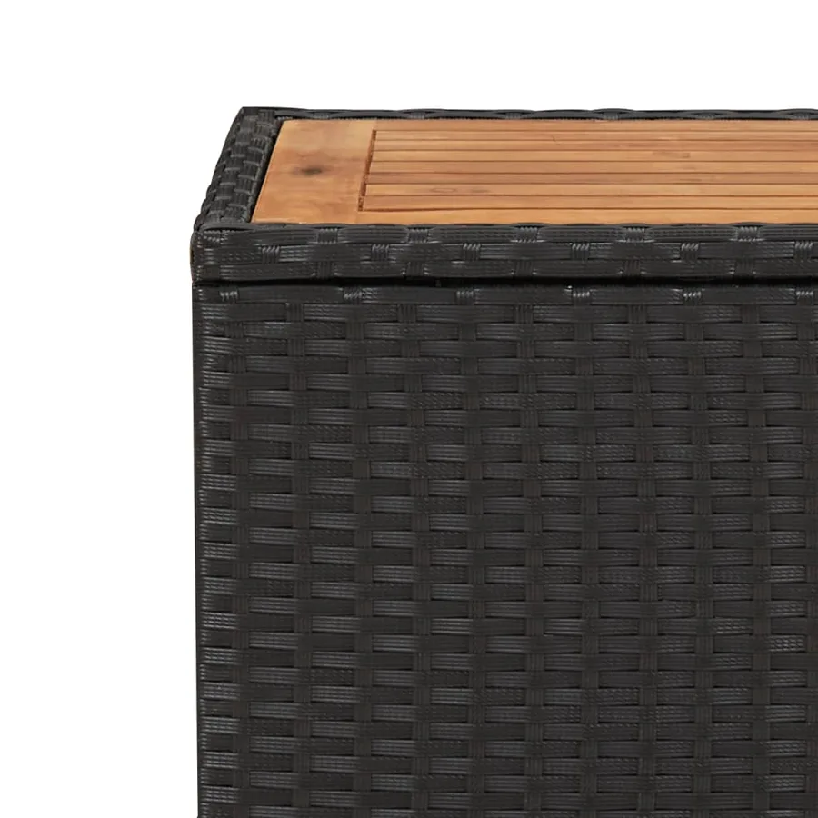 Ensemble à manger de jardin avec coussins 3 pcs Noir - 4