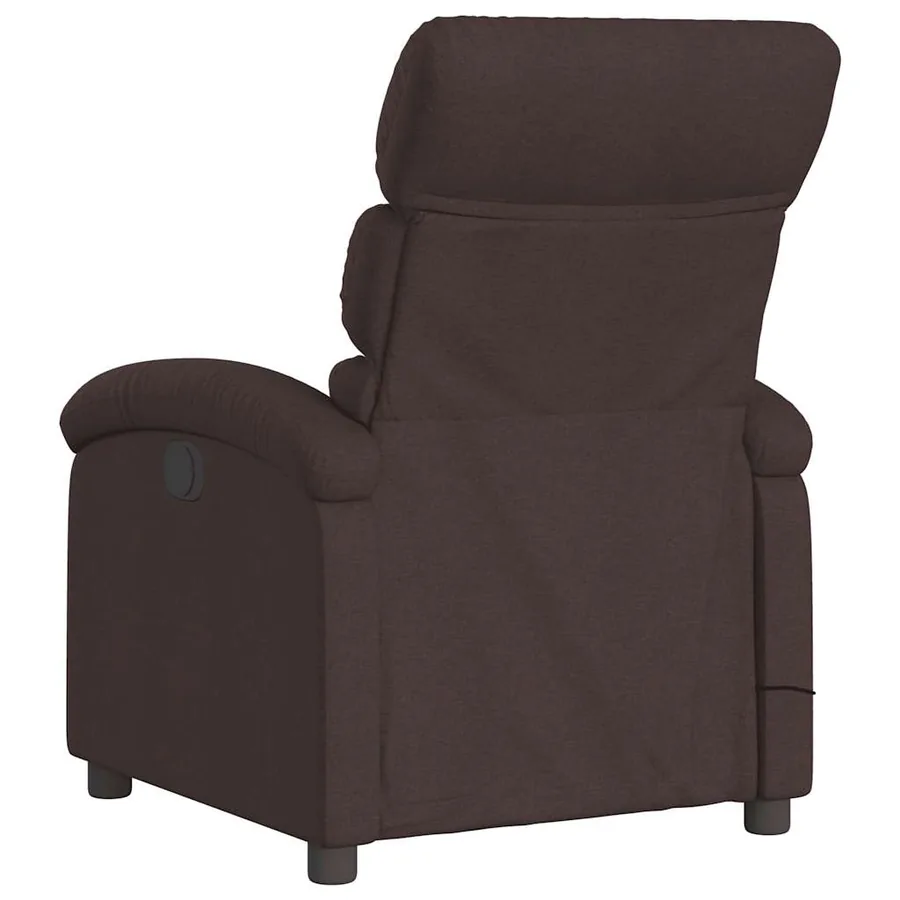Fauteuil de massage inclinable Marron foncé Tissu - 6