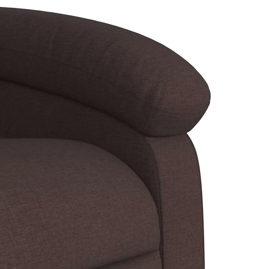 Fauteuil de massage inclinable Marron foncé Tissu - 9