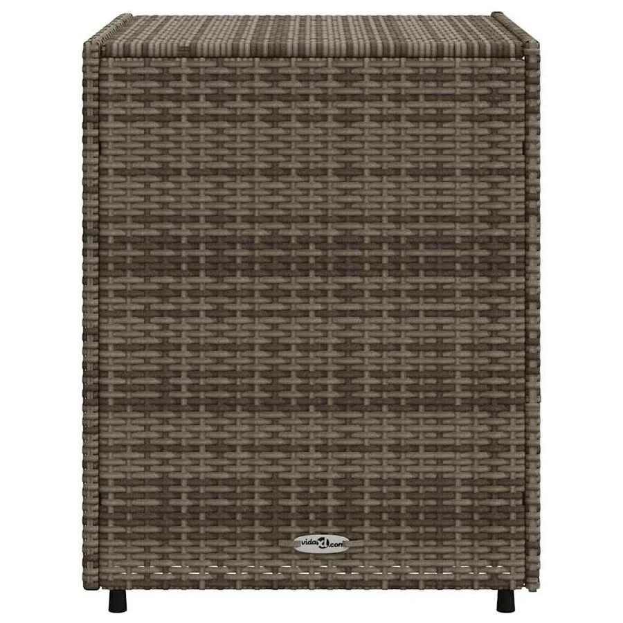 Armoire de rangement de jardin gris 55x59x69 cm résine tressée - 6