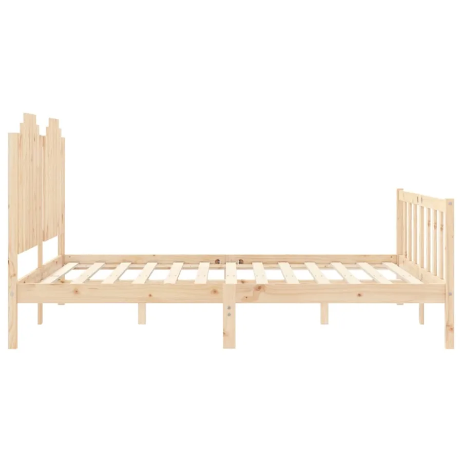 Cadre de lit sans matelas 160x200 cm bois massif de pin - 7