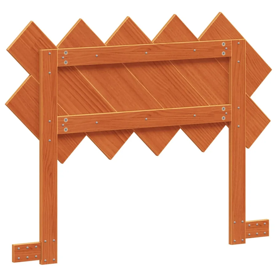 Tête de lit cire marron 100 cm bois massif de pin - 6
