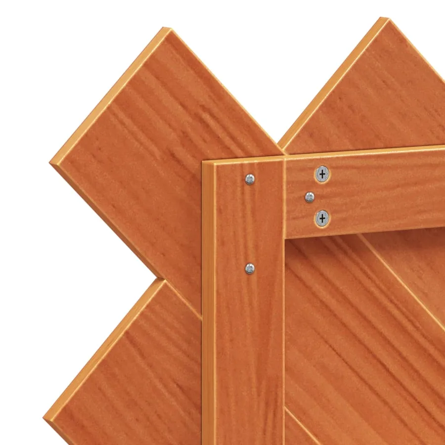 Tête de lit cire marron 100 cm bois massif de pin - 7