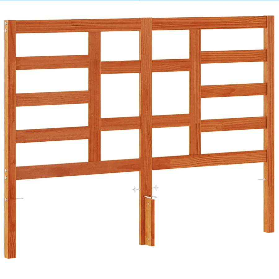 Tête de lit cire marron 135 cm bois massif de pin - 2