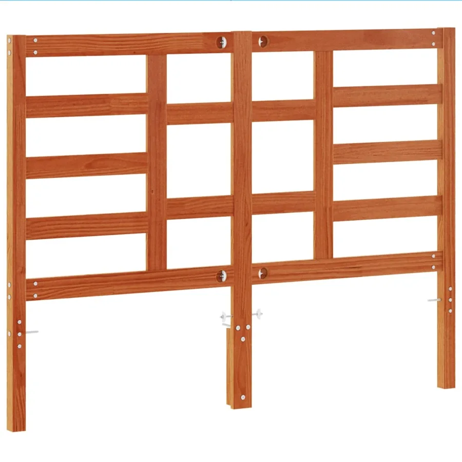 Tête de lit cire marron 135 cm bois massif de pin - 6