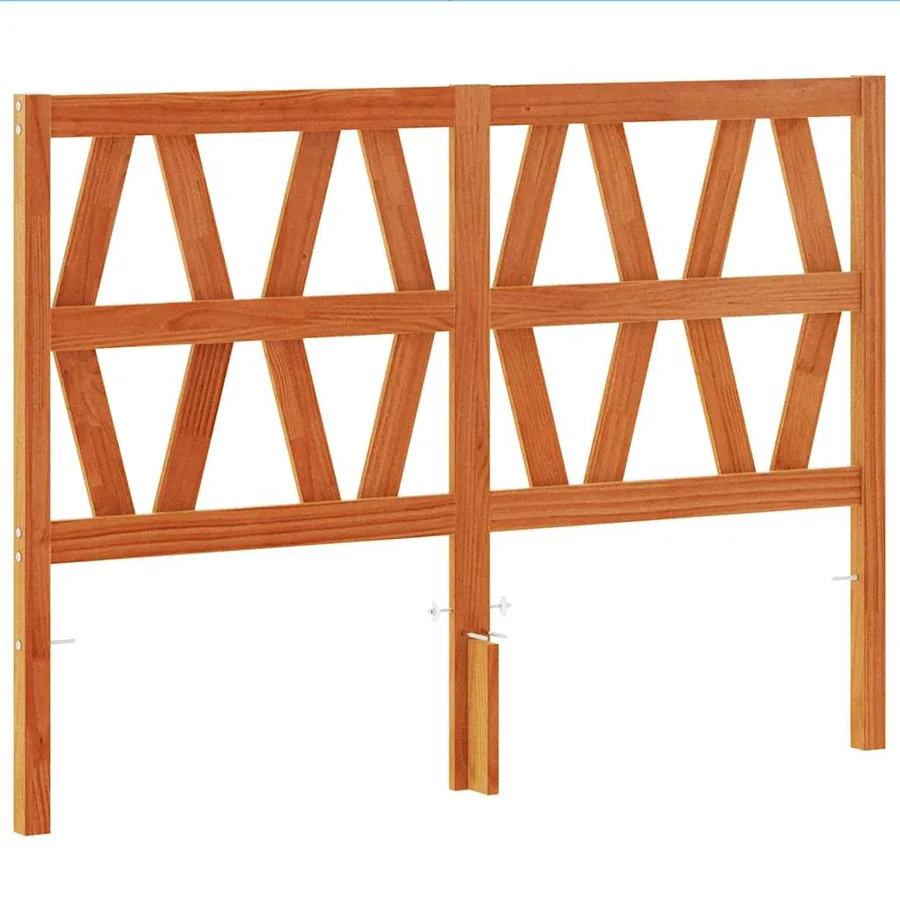 Tête de lit cire marron 135 cm bois massif de pin - 2