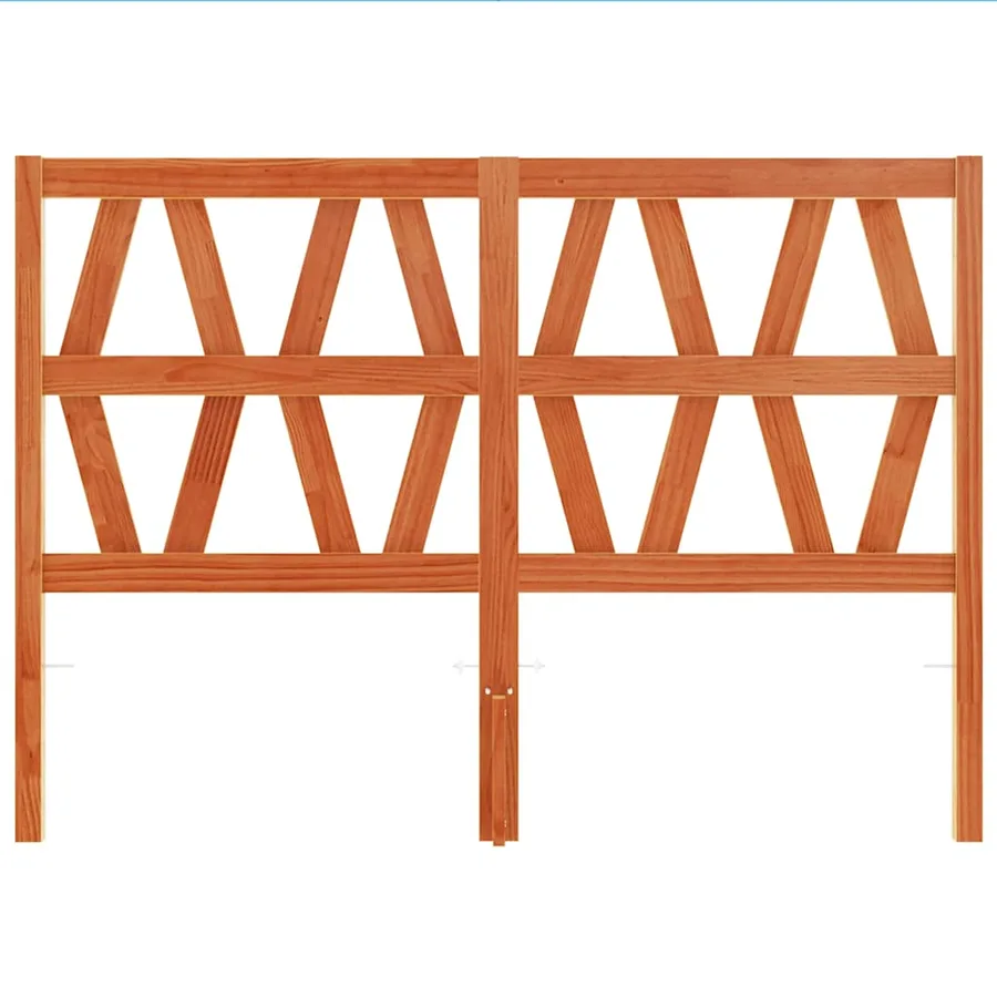 Tête de lit cire marron 135 cm bois massif de pin - 4