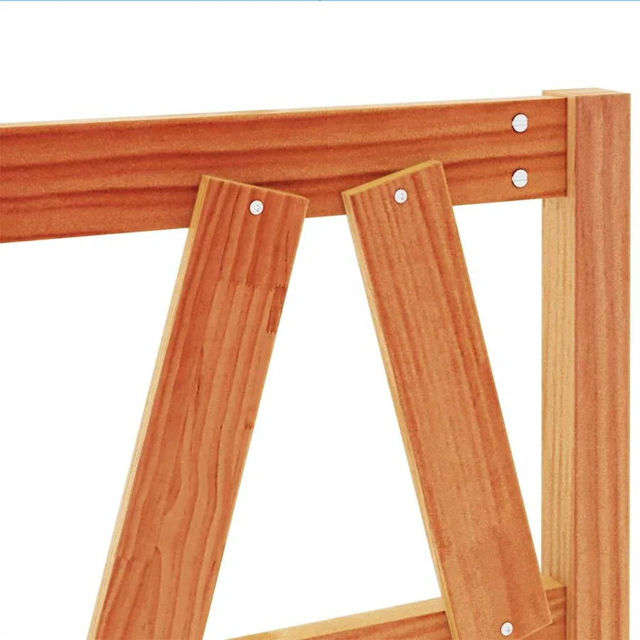 Tête de lit cire marron 135 cm bois massif de pin - 7