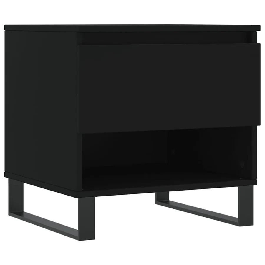 Tables basses 2 pcs noir 50x46x50 cm bois d'ingénierie - 5