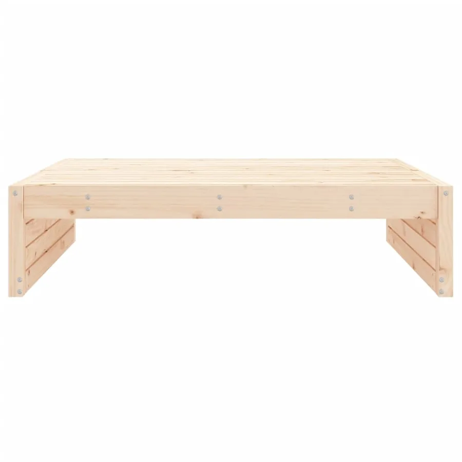Repose-pied de jardin 120x80 cm bois de pin massif - 4