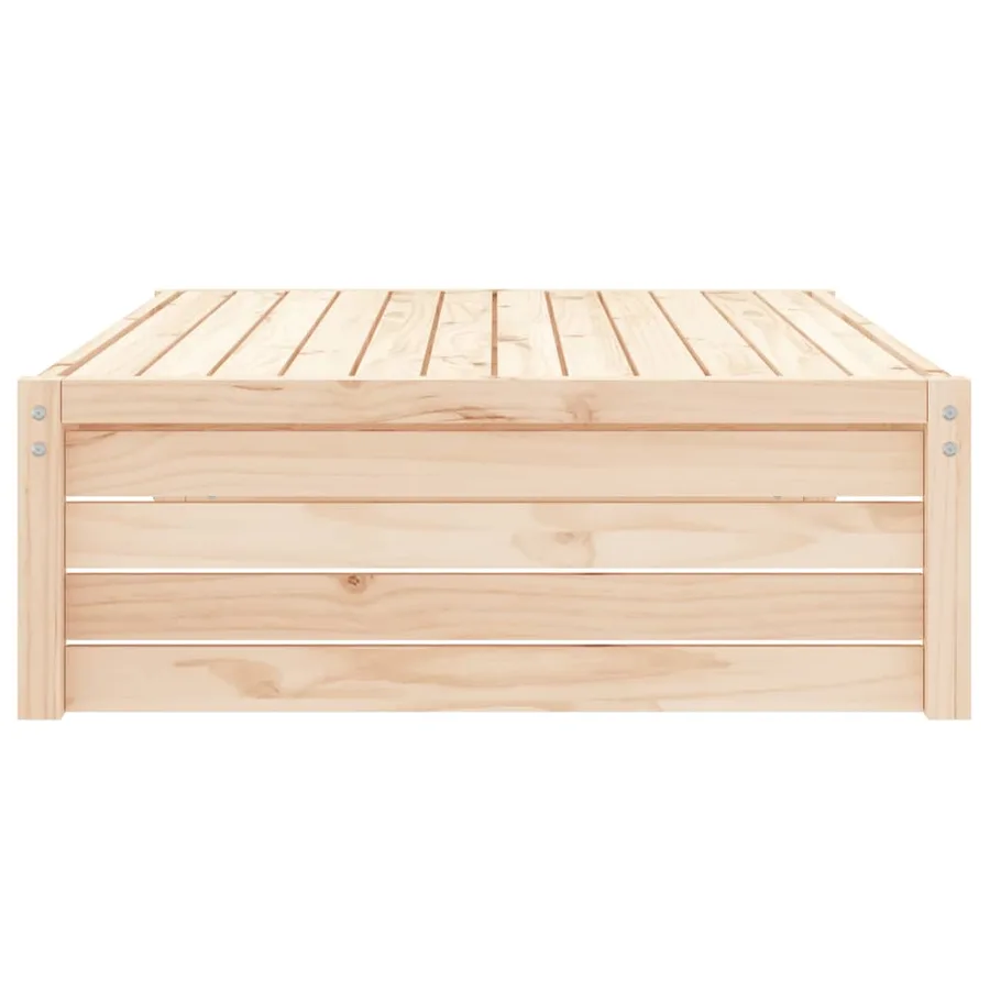 Repose-pied de jardin 120x80 cm bois de pin massif - 5