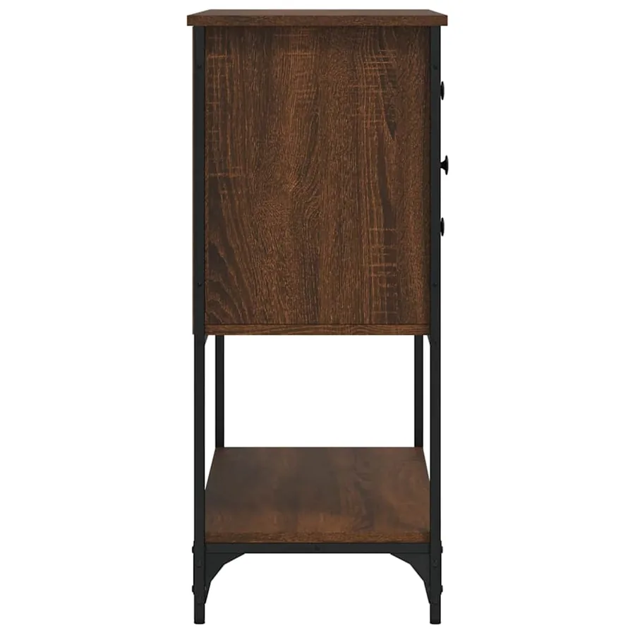 Buffet chêne marron 100x36x85 cm bois d'ingénierie - 7