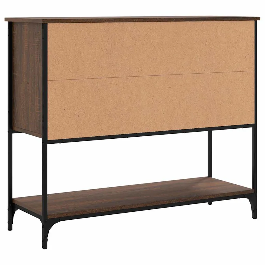 Buffet chêne marron 100x36x85 cm bois d'ingénierie - 8