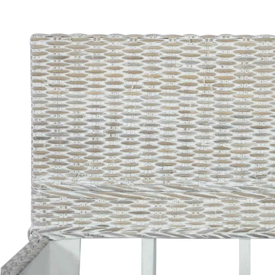 Cadre de lit sans matelas Gris Rotin naturel 140x200 cm - 6