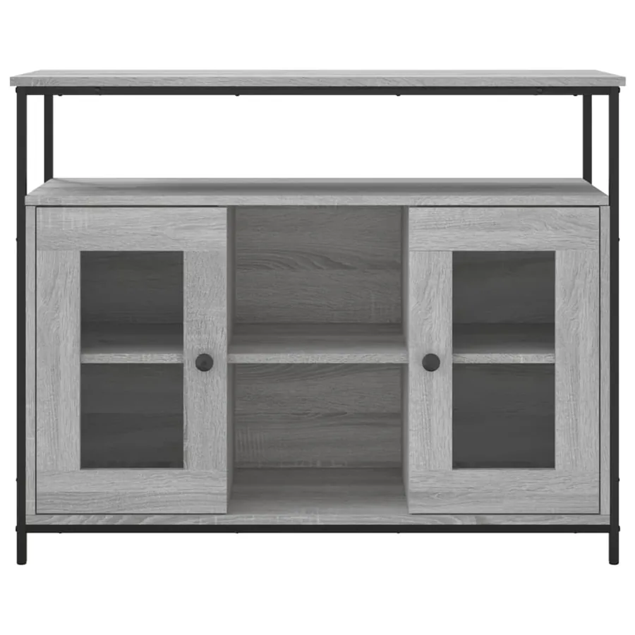 Buffet sonoma gris 100x35x80 cm bois d'ingénierie - 6