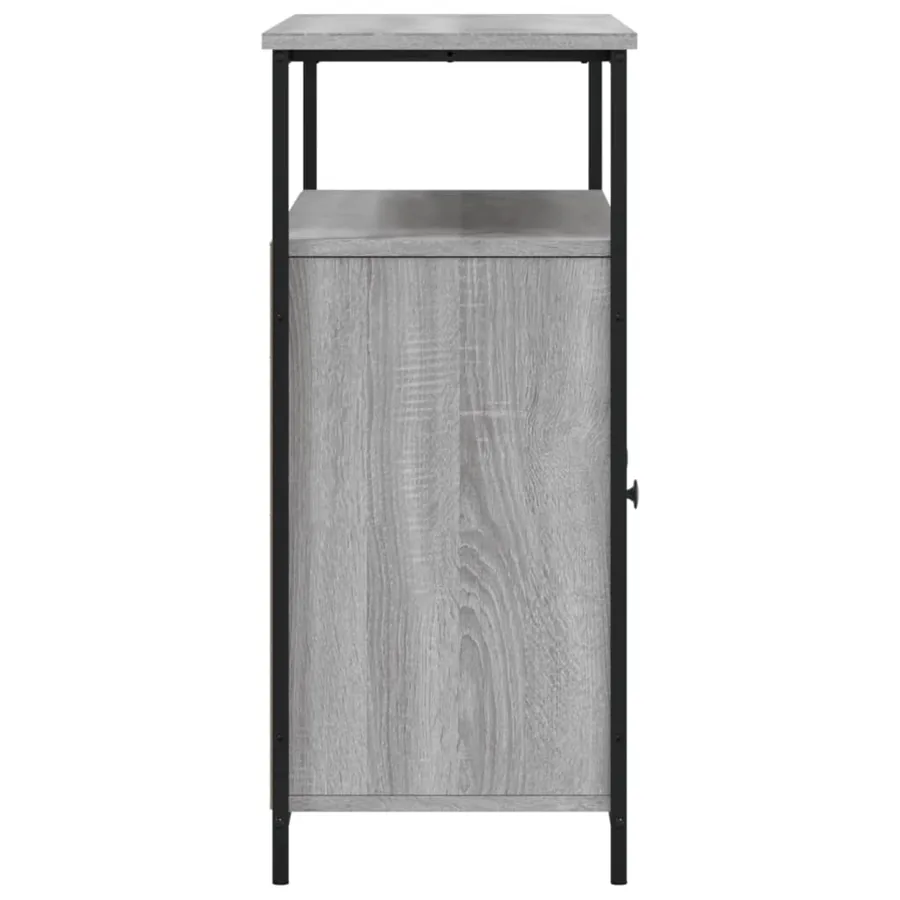 Buffet sonoma gris 100x35x80 cm bois d'ingénierie - 7